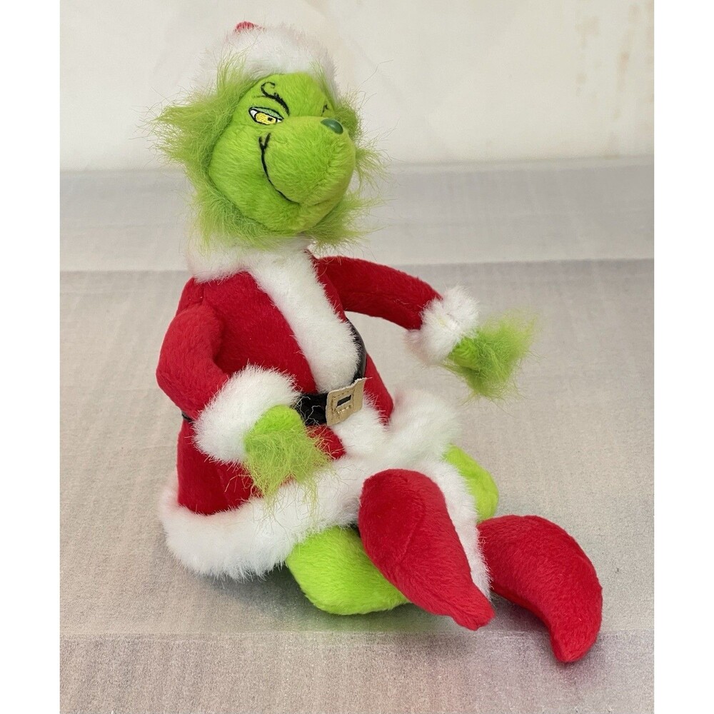 Grinch Plush Dr Seuss How the Grinch Stole Christmas Universal Studios 7" READ